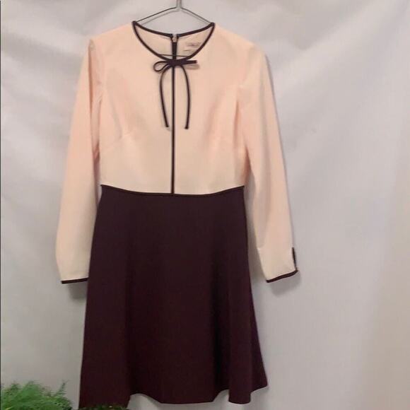 NWOT TED BAKER LONDON TIE NECK SKATER DRESS SIZE 3 - Picture 2 of 9